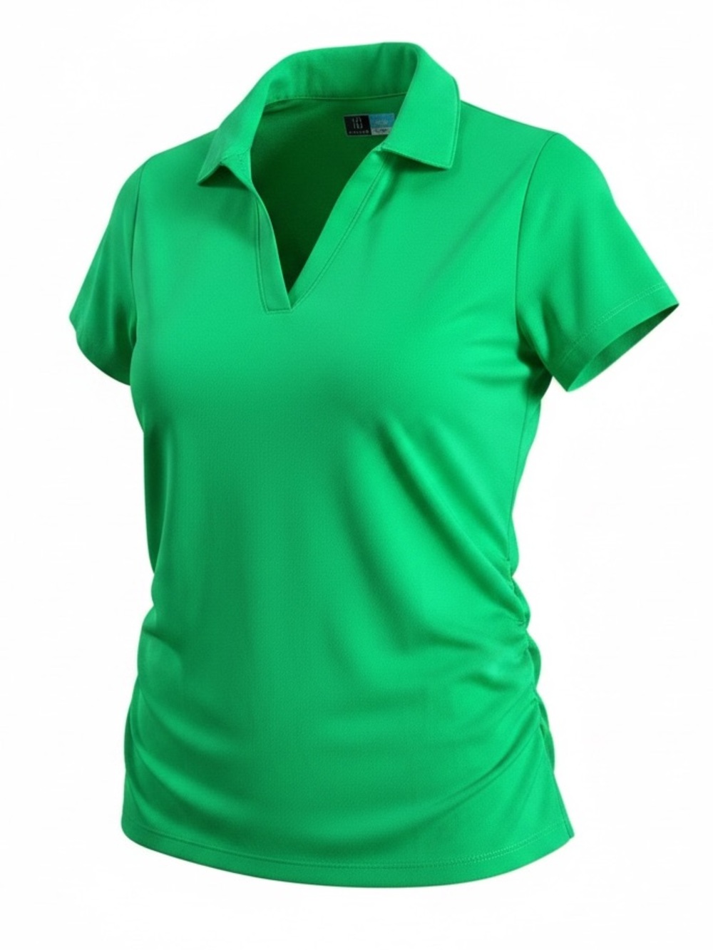 PGA TOUR Airflux green polo golf shirt with side ruching size Large